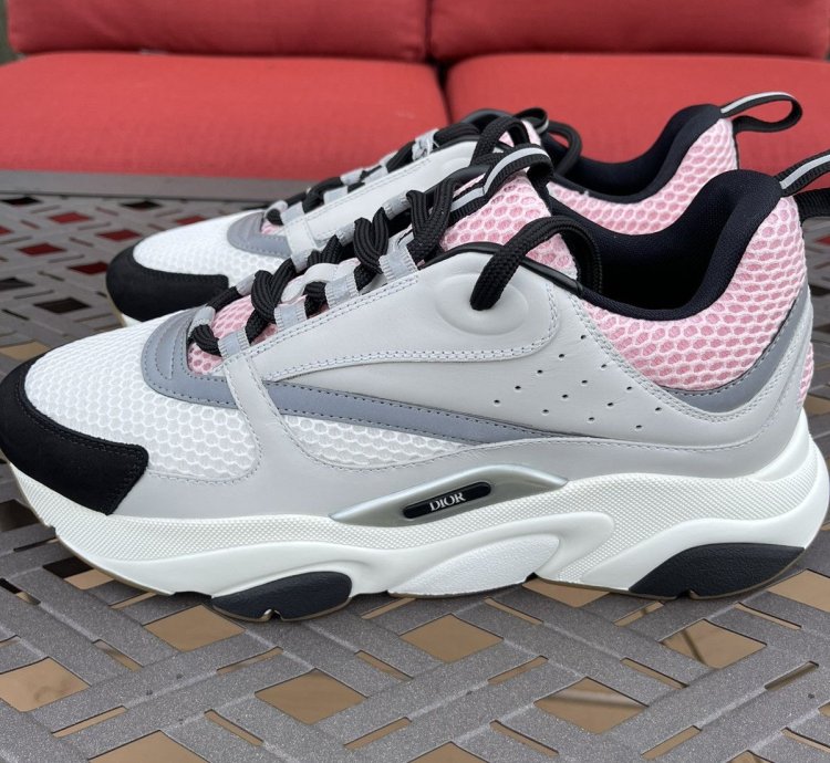 Dior B22 Grey Pink Sneakers Size 10