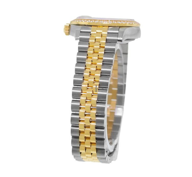 Rolex Datejust 31 31mm 18k Yellow Gold Steel Mop Diamond Dial Diamond 278383rbr