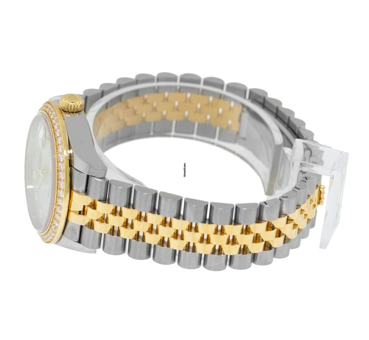 Rolex Datejust 31 31mm 18k Yellow Gold Steel Mop Diamond Dial Diamond 278383rbr