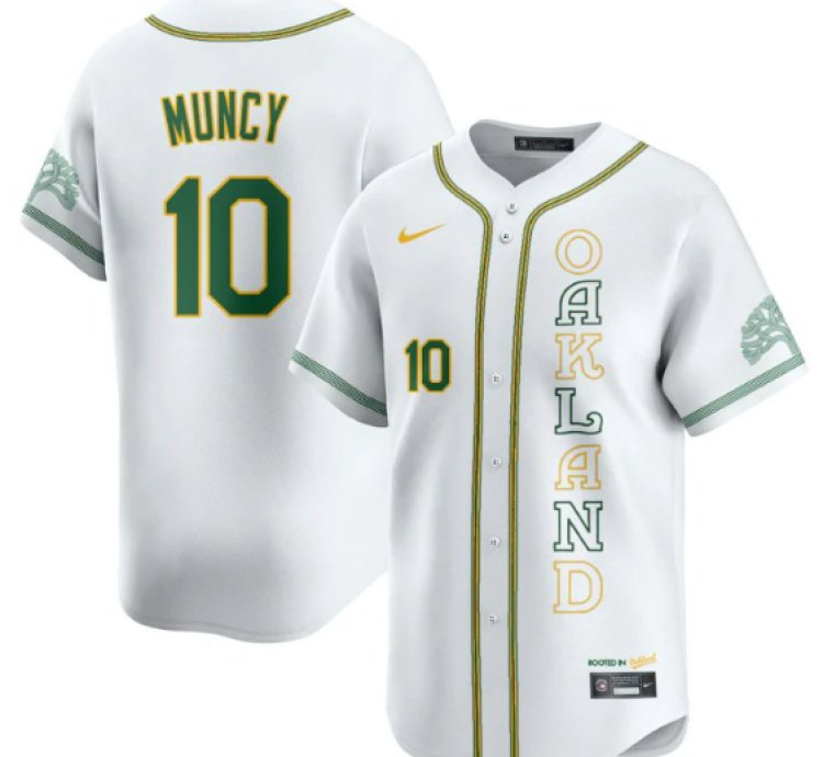 Max Muncy Jersey 10 Oakland Athletics City Connect Concept Stitched White