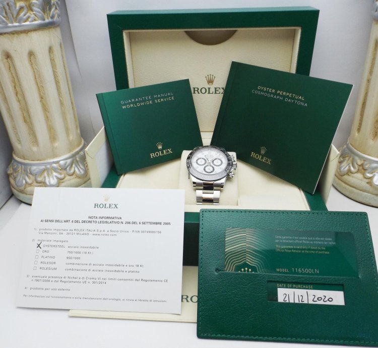 Rolex Daytona 116500ln White Dial New 21-12-2020