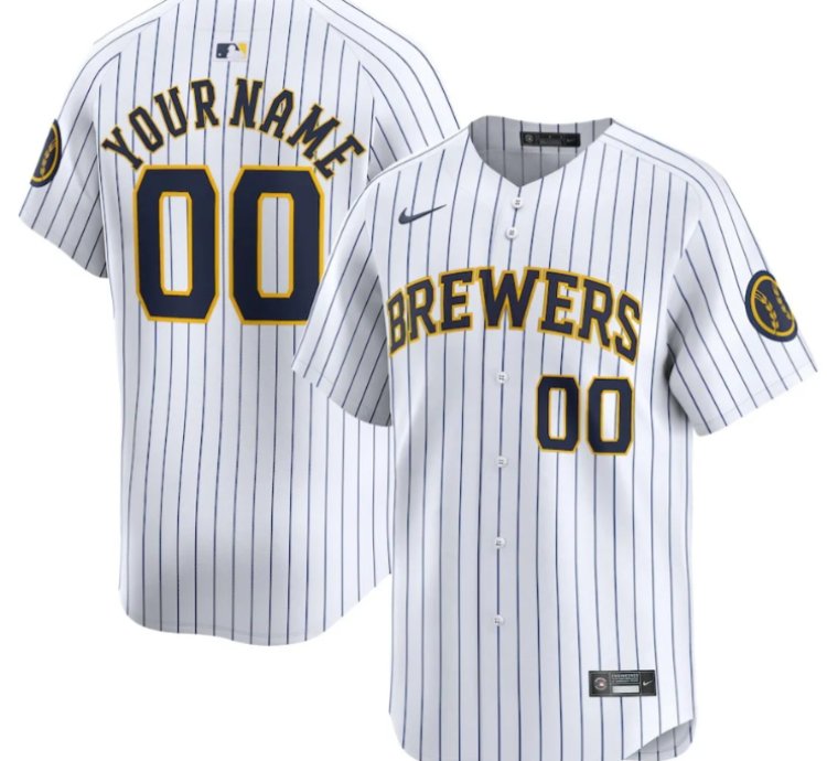 Milwaukee Brewers Alternate Limited Custom Men Jersey - White