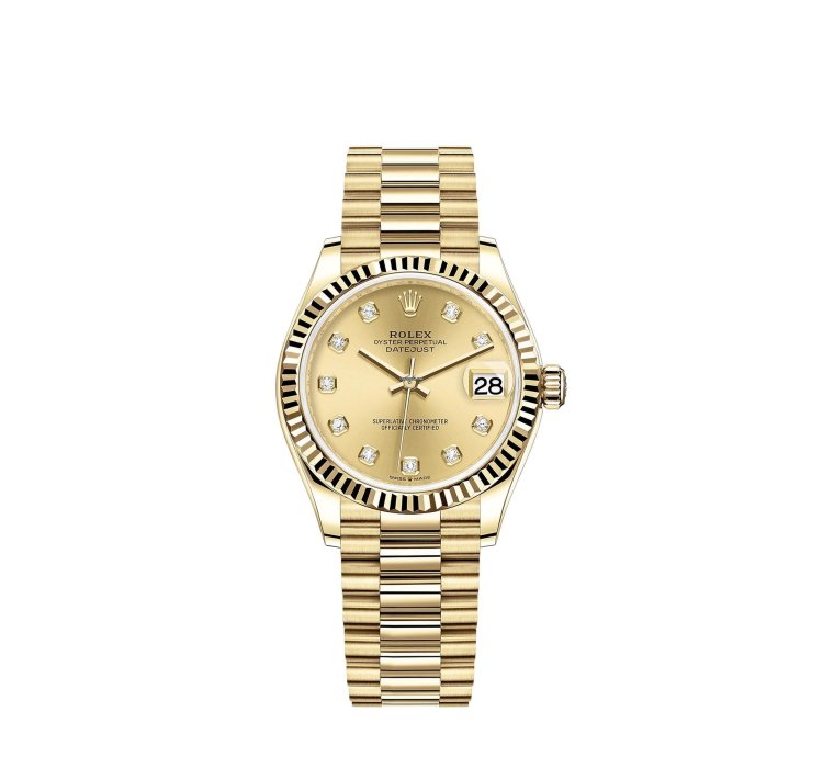 Rolex Datejust 31 31mm Gold Diamond Dial