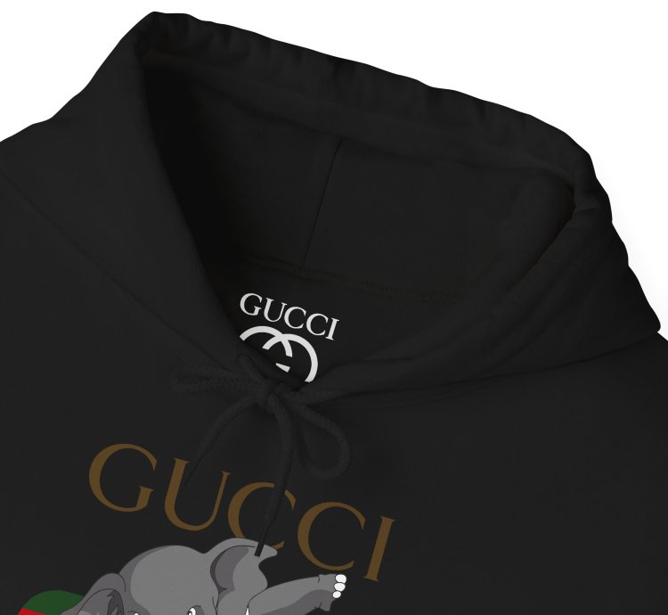 Gucci Elephant Black Hoodie - Size Usa