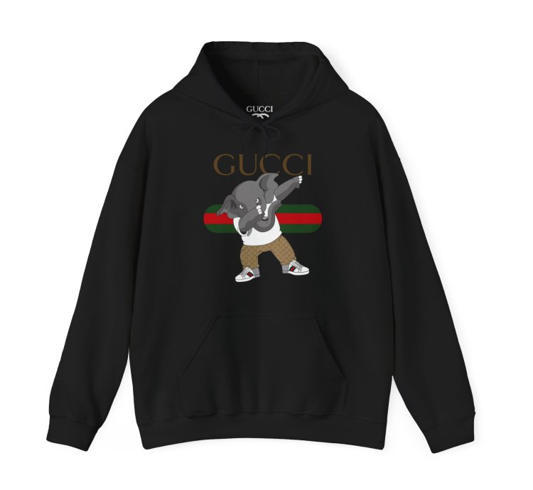 Gucci Elephant Black Hoodie - Size Usa
