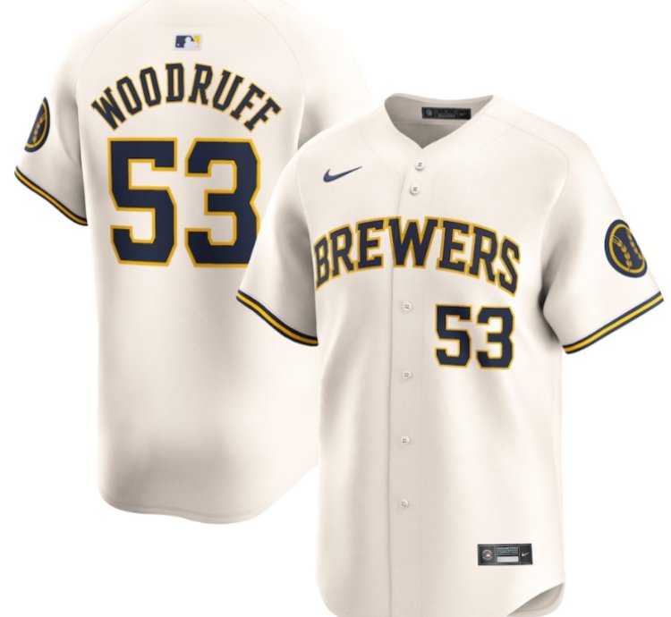 Brandon Woodruff 53 Milwaukee Brewers Home Limited Player Men Jersey - Cream
