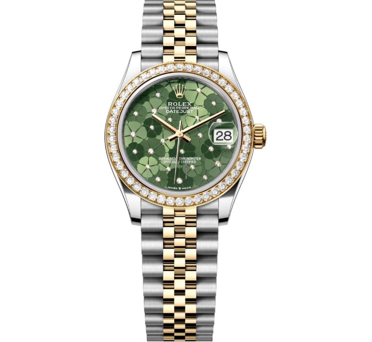 Rolex Datejust 31 31mm Green Floral Dial 278383rbr-0032 Stainless Steel And Yellow Gold Jubilee Watch 2024