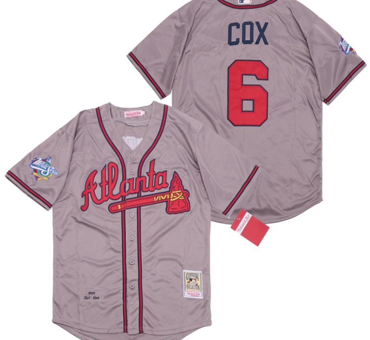 Atlanta Braves Bobby Cox Gray 1995 Throwback Jersey