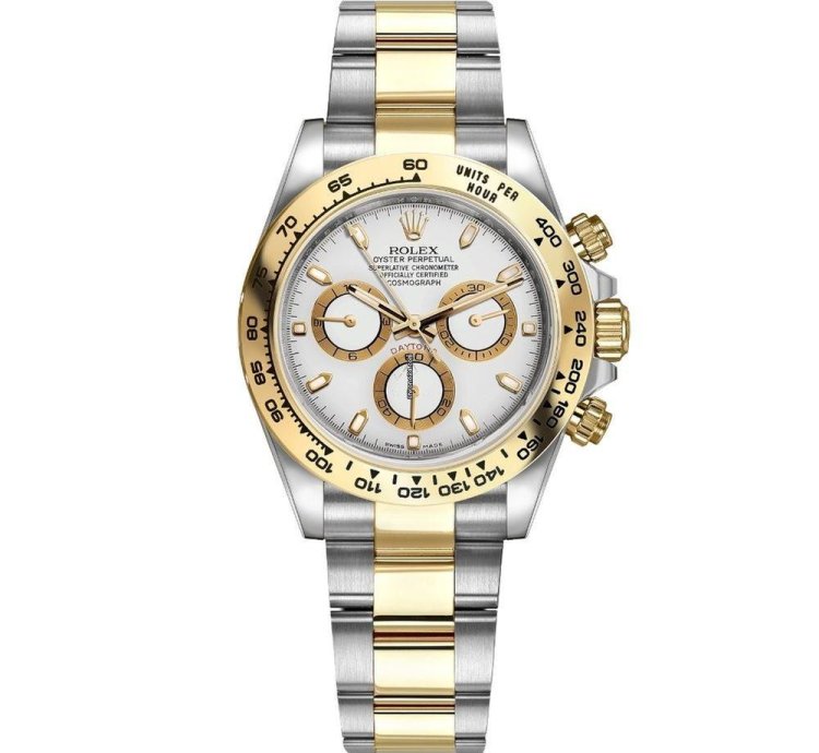Rolex Daytona 116503 Stainless Steel 18k Yellow Gold White Dial 40 Mm