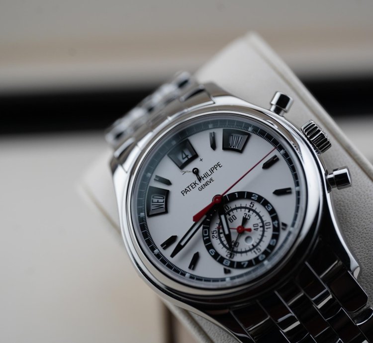 Patek Philippe Annual Calendar Chronograph Ss White Dial 5960