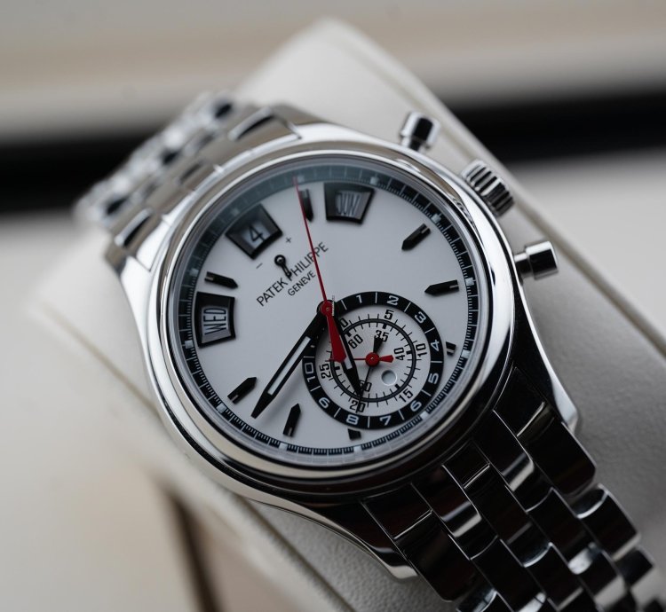 Patek Philippe Annual Calendar Chronograph Ss White Dial 5960