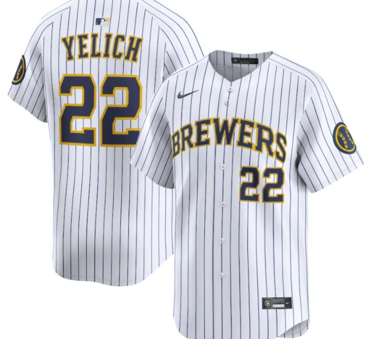 Christian Yelich 22 Milwaukee Brewers Alternate Limited Men Jersey - White