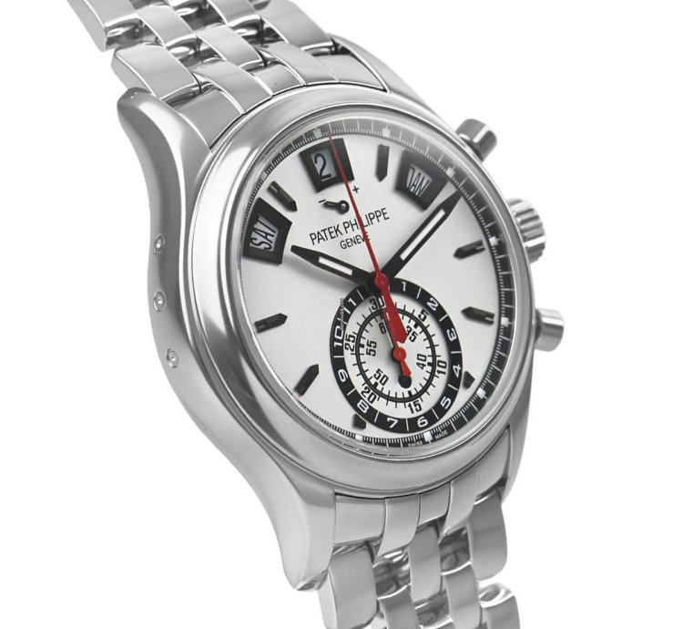 Patek Philippe Annual Calendar Chronograph Steel Annual Calendar Chronograph Power Day Night Silver 40 5mm Box Papers 5960 1a-001