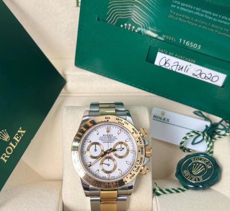 Rolex Daytona 116503 White Dial Two Tone Yellow Gold - Unworn 2020