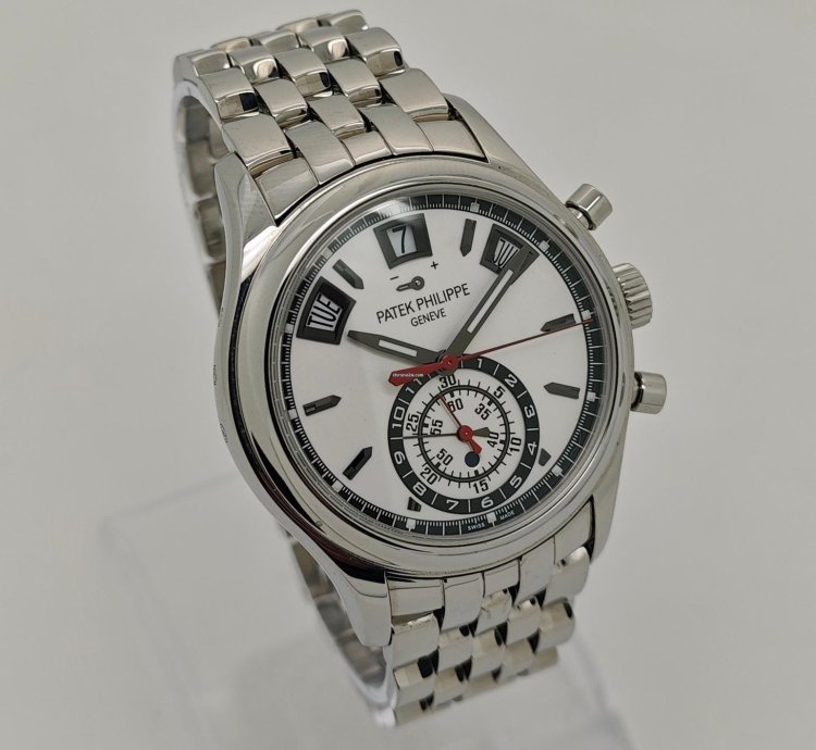 Patek Philippe Annual Calendar Chronograph Steel Watch Ps