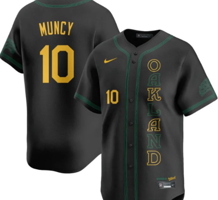 Max Muncy Jersey 10 Oakland Athletics City Connect Concept Stitched Black