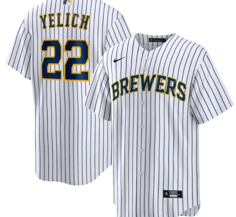 Christian Yelich 22 Milwaukee Brewers Alternate Player Men Jersey - White
