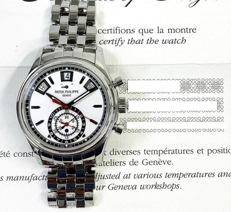 Patek Philippe Annual Calendar Chronograph White Dial 5960 1a-001
