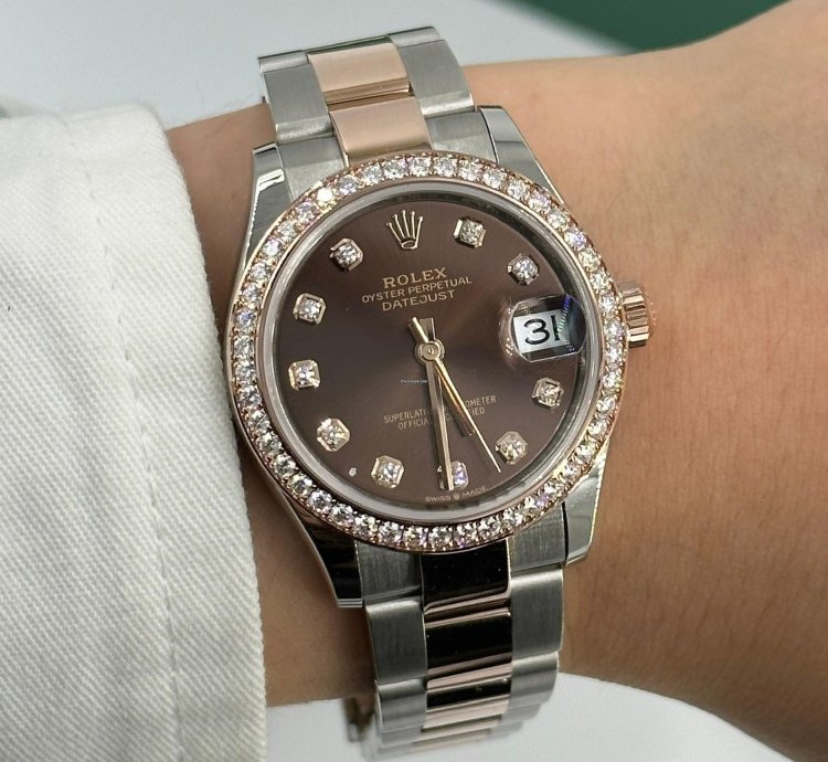 Rolex Datejust 31 Choc Diamonds Oys