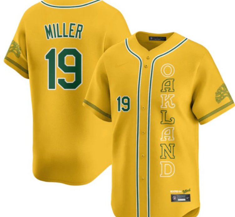 Mason Miller Jersey 19 Oakland Athletics City Connect Concept Stitched Yellow