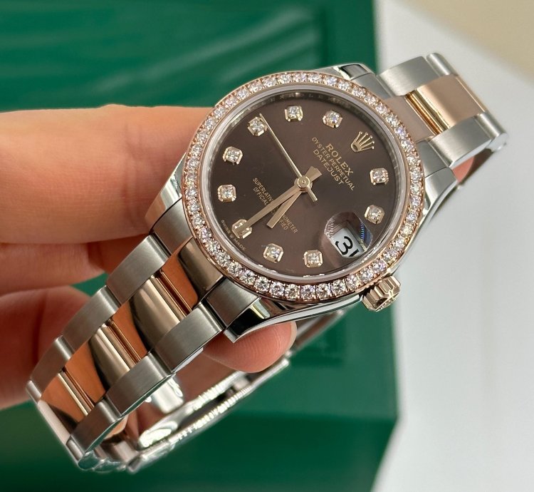 Rolex Datejust 31 Choc Diamonds Oys