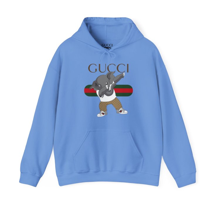 Gucci Elephant Carolina Blue Hoodie - Size Usa