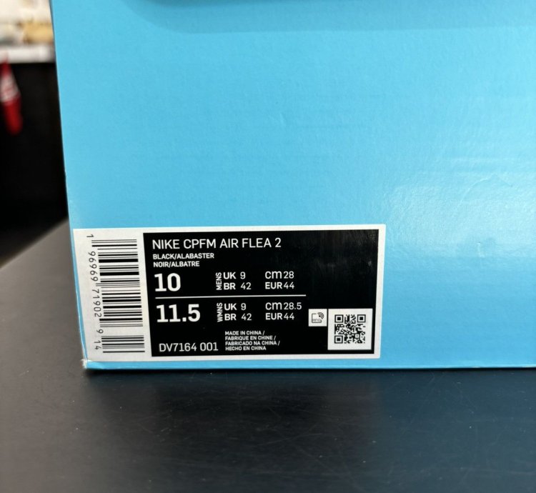 Nike Cpfm Air Flea 2 Black Sz 10 2023