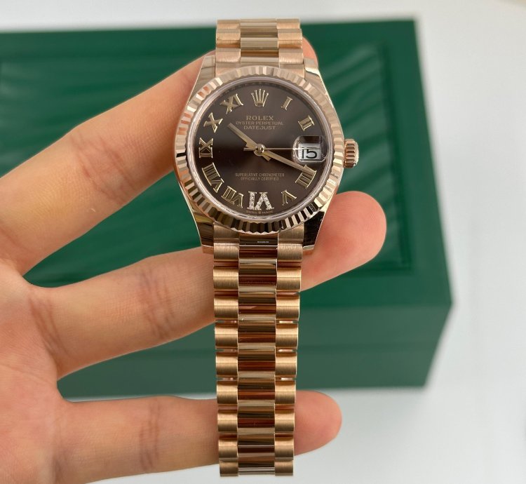 Rolex Datejust 31 Choc Roman Diamonds Viix