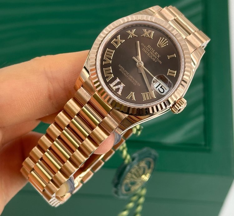 Rolex Datejust 31 Choc Roman Diamonds Viix