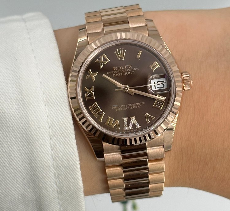 Rolex Datejust 31 Choc Viix Roman Diamonds