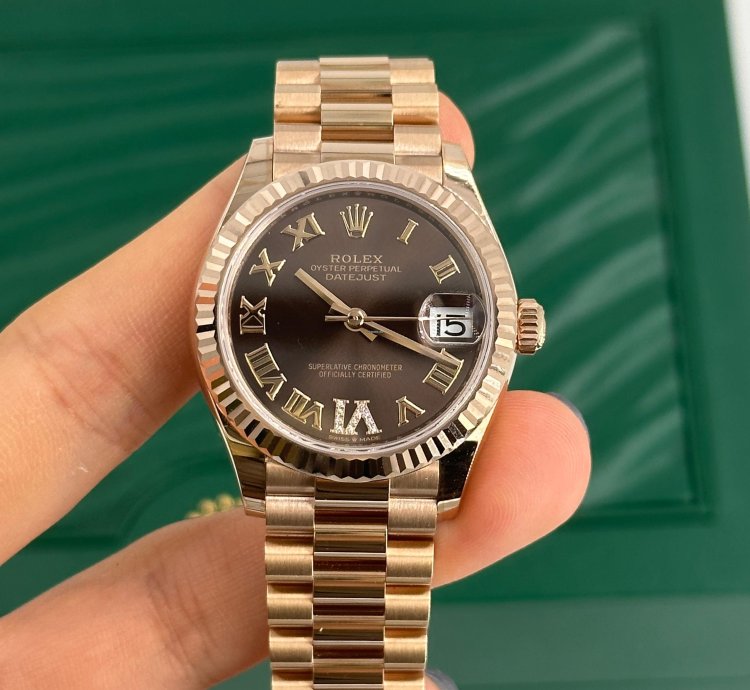 Rolex Datejust 31 Choc Viix Roman Diamonds