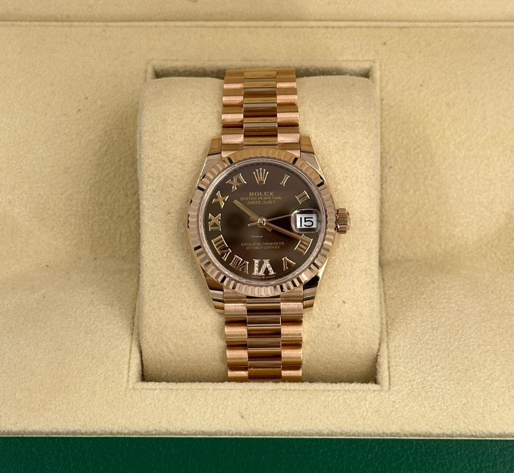 Rolex Datejust 31 Choc Viix Roman Diamonds