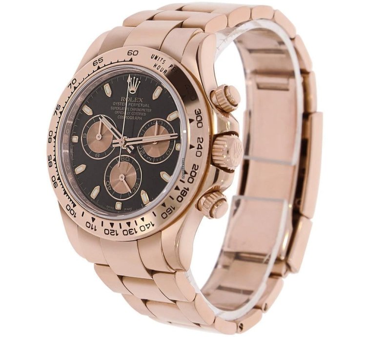 Rolex Daytona 116505 18k Rose Gold Black Index Dial 40 Mm