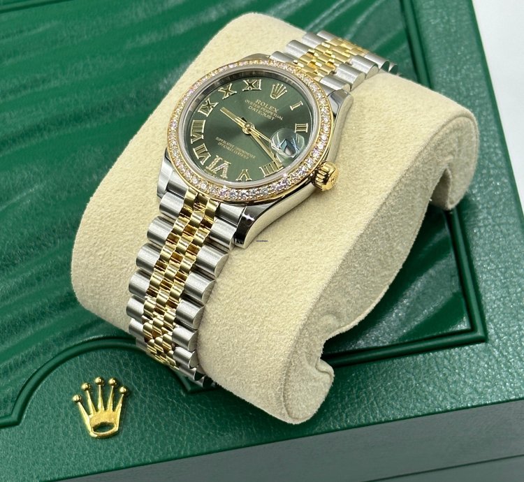Rolex Datejust 31 Diamond Bezel Green Vi Jubilee