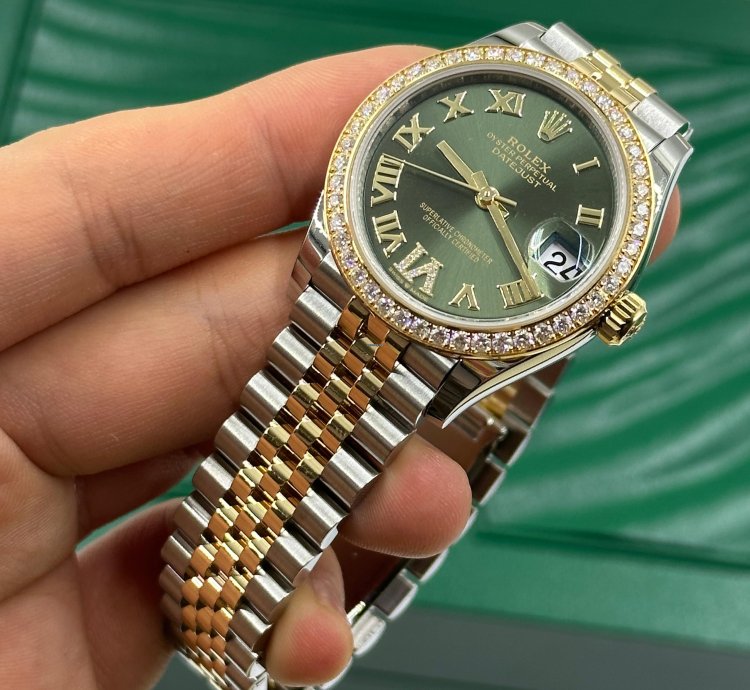 Rolex Datejust 31 Diamond Bezel Green Vi Jubilee