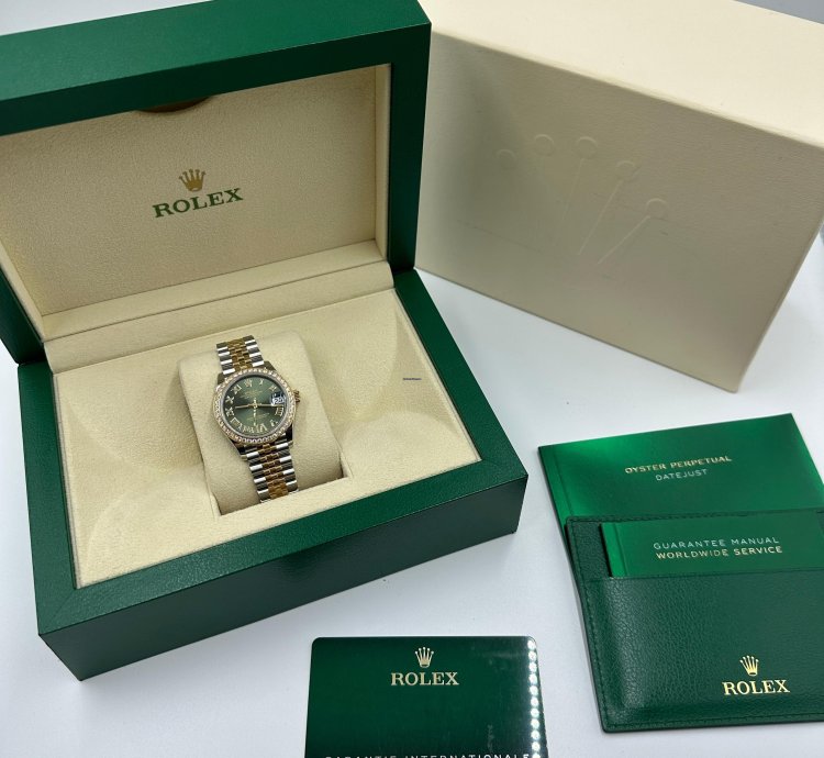 Rolex Datejust 31 Diamond Bezel Green Vi Jubilee