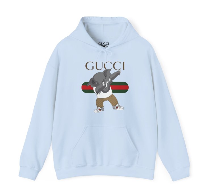 Gucci Elephant Light Blue Hoodie - Size Usa