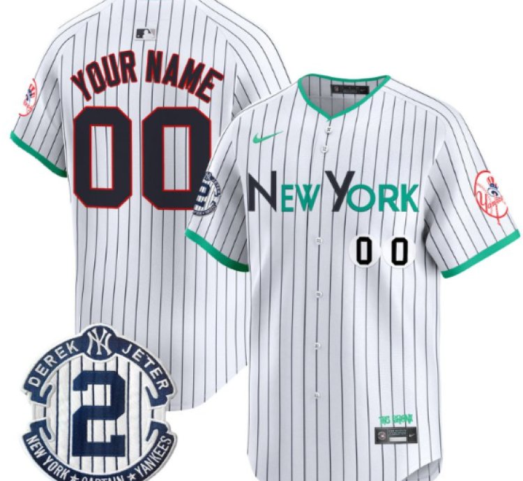 Custom New York Yankees Jersey City Connect Vapor Premier Limited Stitched Pinstripe