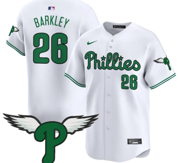 Saquon Barkley Jersey 26 Philadelphia Phillies 2025 Vapor Premier Limited Stitched White
