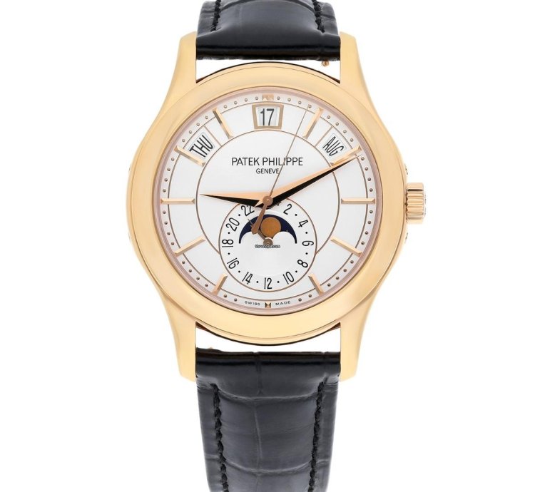 Patek Philippe Annual Calendar Complications 5205r-001 Rose Gold Silver Dial Mens Watch Complete