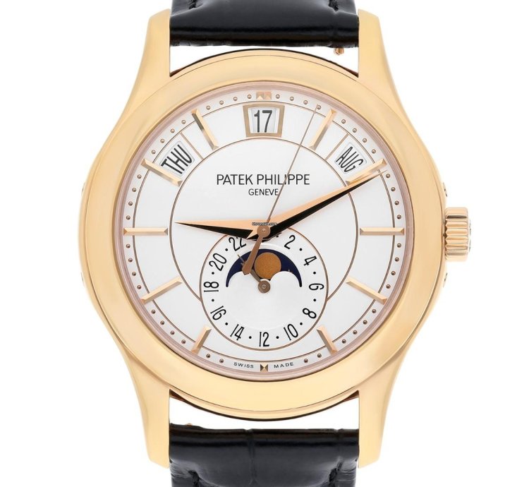 Patek Philippe Annual Calendar Complications 5205r-001 Rose Gold Silver Dial Mens Watch Complete
