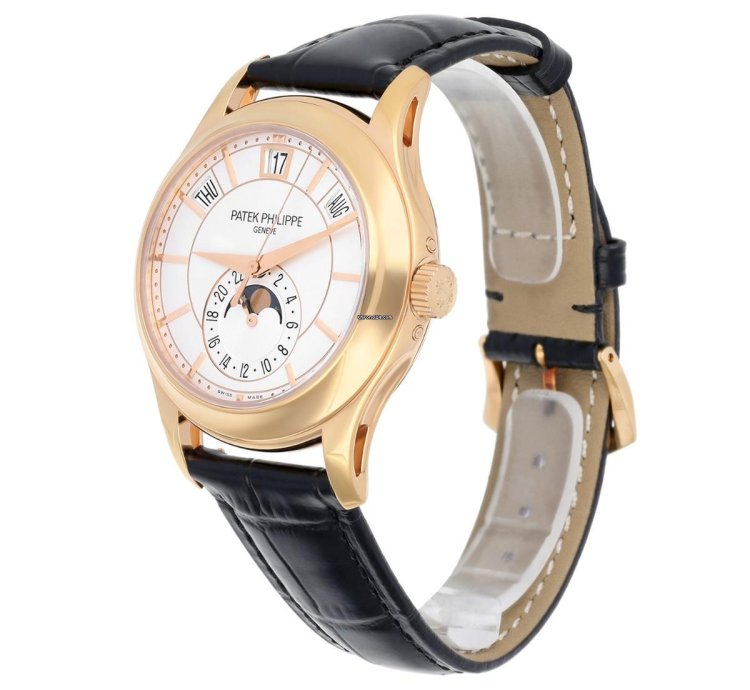 Patek Philippe Annual Calendar Complications 5205r-001 Rose Gold Silver Dial Mens Watch Complete