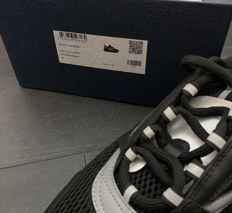 Dior B22 Sneakers Black Silver