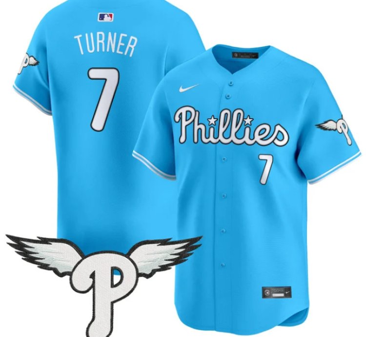 Trea Turner Jersey 7 Philadelphia Phillies 2025 Vapor Premier Limited Stitched Light Blue