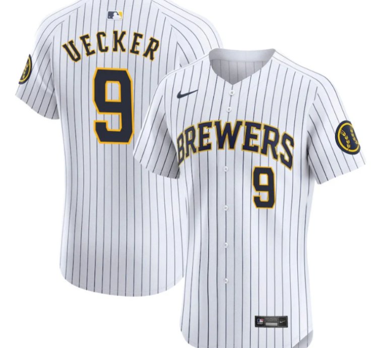 Men Bob Uecker 9 Milwaukee Brewers Alternate Alternate Elite Jersey - White