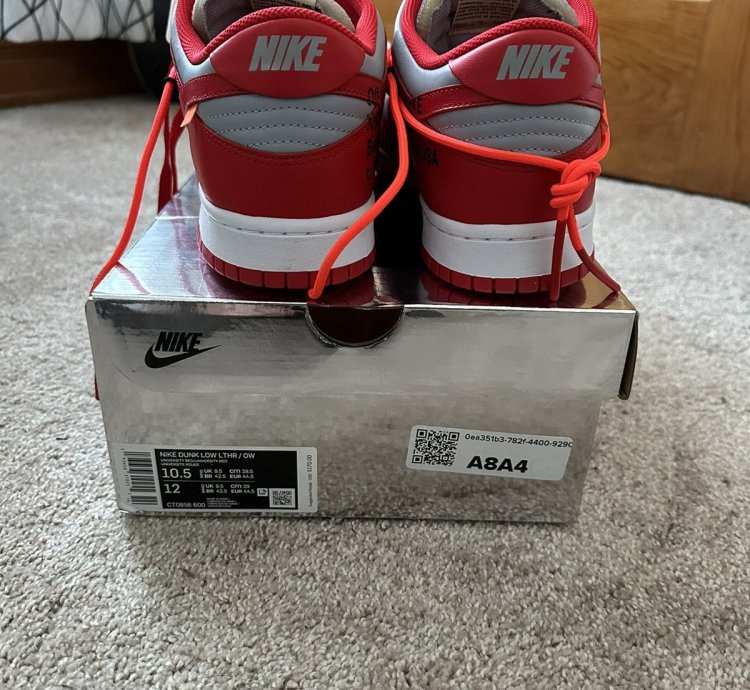 Nike Dunk Low Off-white University Red