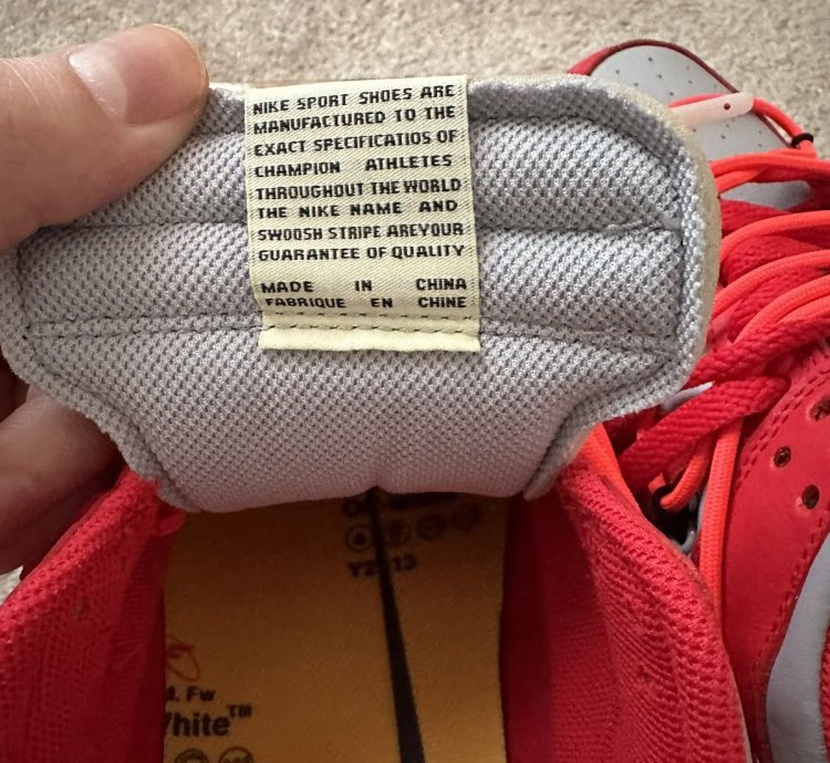 Nike Dunk Low Off-white University Red
