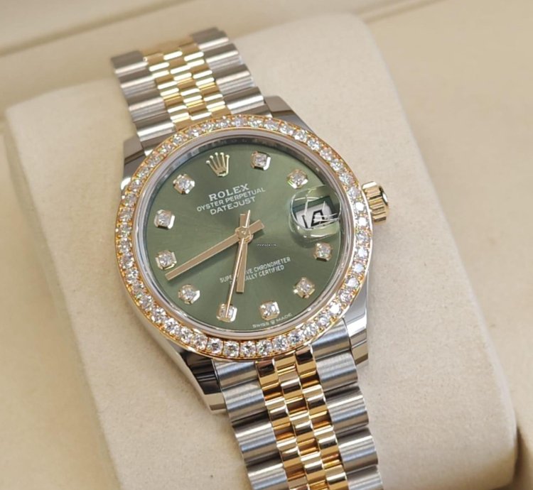 Rolex Datejust 31 Green Diamonds Jub