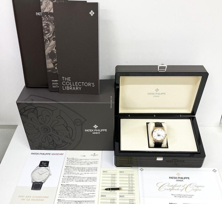 Patek Philippe Annual Calendar Complications Annual Calendar 40mm 5205r-001 Rose Gold With Brown Leather Watch White Dial 2020