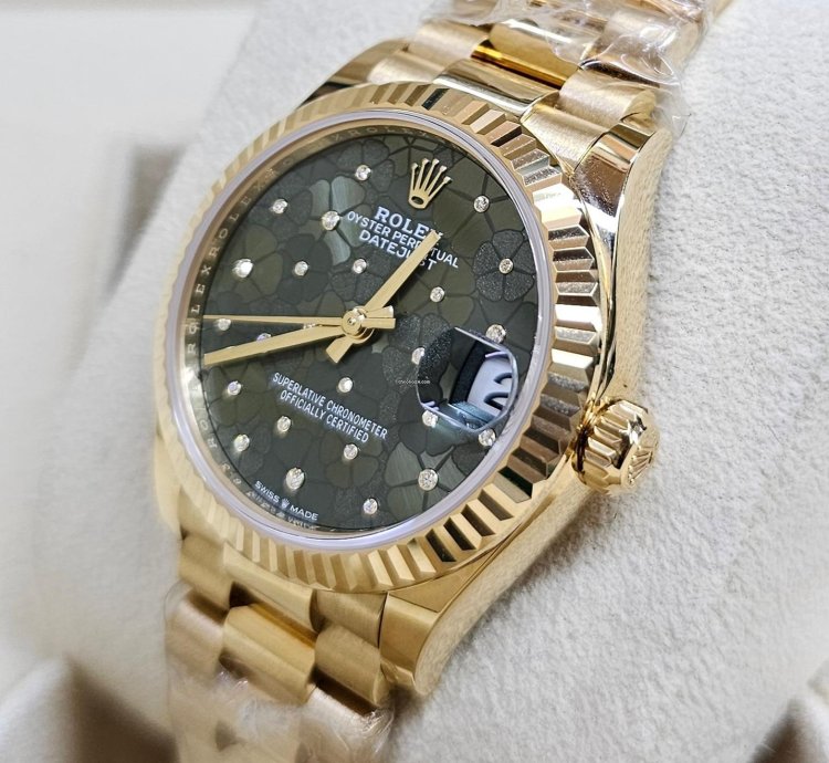 Rolex Datejust 31 Green Floating Diamond Dial